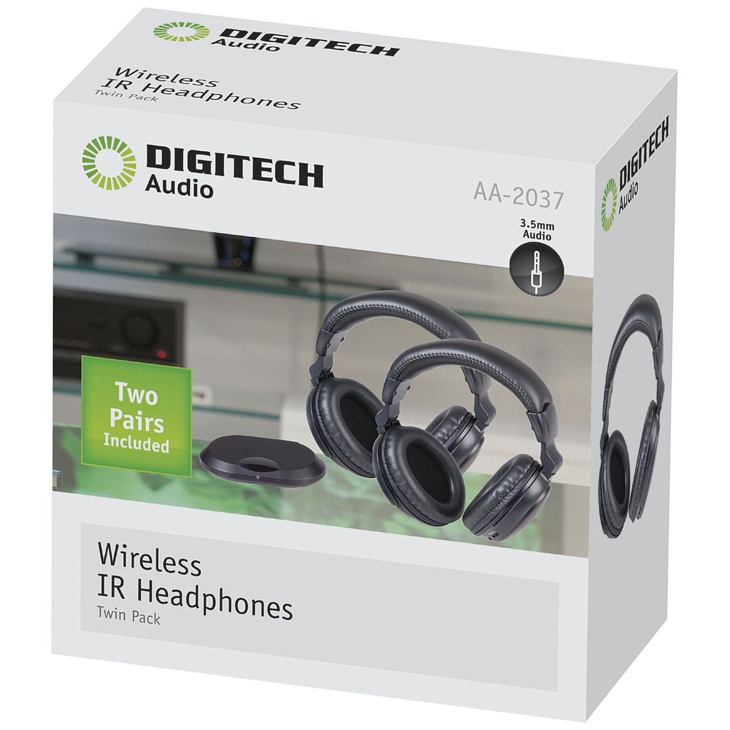 Wireless Infrared Headphones Twin Pack