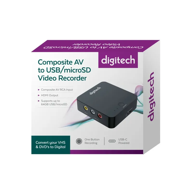 Digitech Composite AV to USB/microSD Video Recorder Jaycar New Zealand