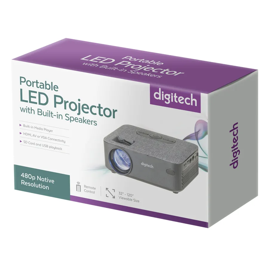 Digitech AV Projector with HDMI x 2, USB and VGA Inputs and Builtin Speakers Jaycar Australia