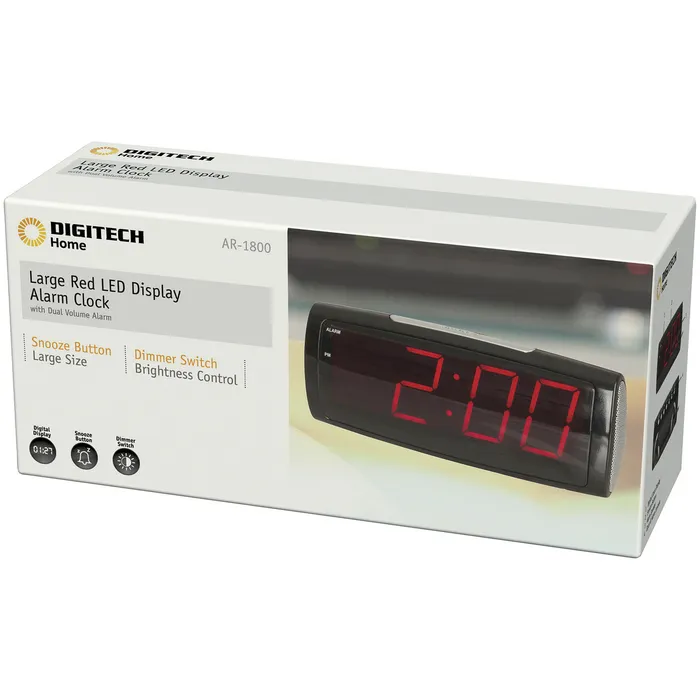 Large Red LED Display Alarm Clock Jaycar New Zealand