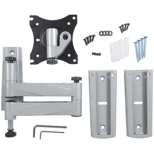 LCD Monitor Swing Arm Wall Bracket with Two SlideIn Locking Plates