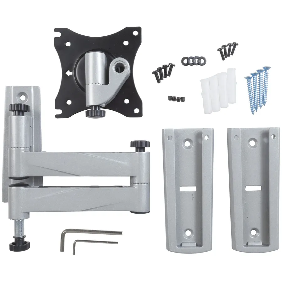 LCD Monitor Swing Arm Wall Bracket with Two SlideIn Locking Plates