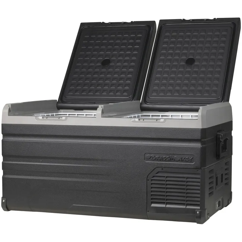 95L Brass Monkey Portable Low Profile Dual Zone Fridge/Freezer with