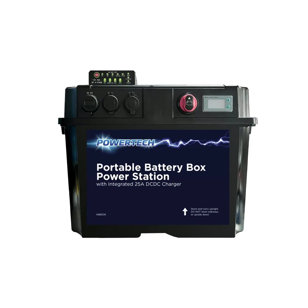 Portable Battery Box Power Station with Integrated 25A DCDC Charger Jaycar Australia