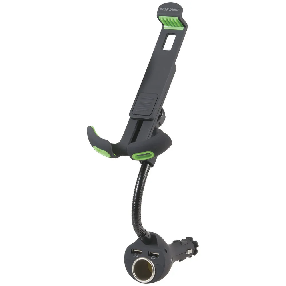 Cigarette Lighter Phone Holder with USB Charging Outlets Jaycar Australia