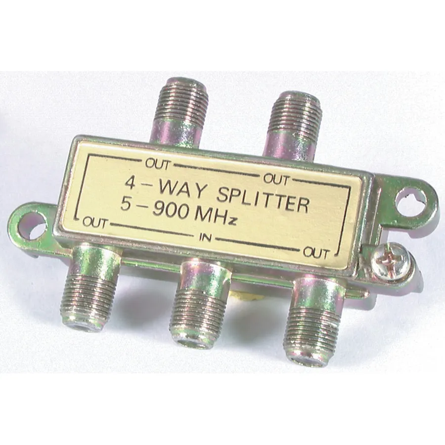 4 Way TV Splitter F Connectors Die Cast Jaycar Australia