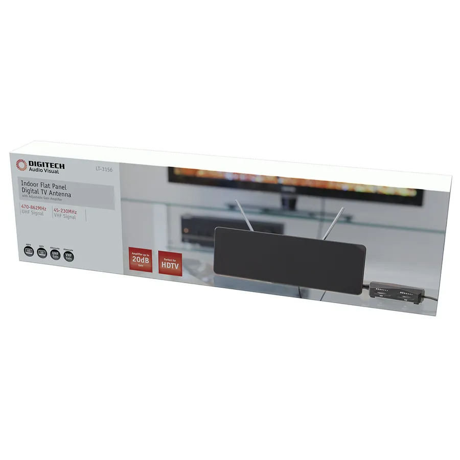 Indoor Flat Panel UHF/VHF Digital Antenna with Amplifier Jaycar Australia