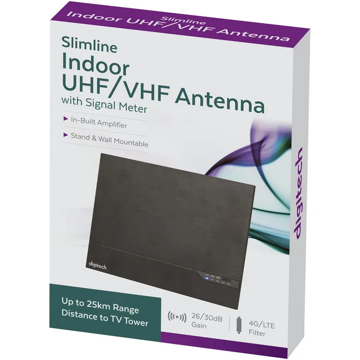 Slimline Indoor UHF/VHF Antenna with Signal Meter Jaycar New Zealand
