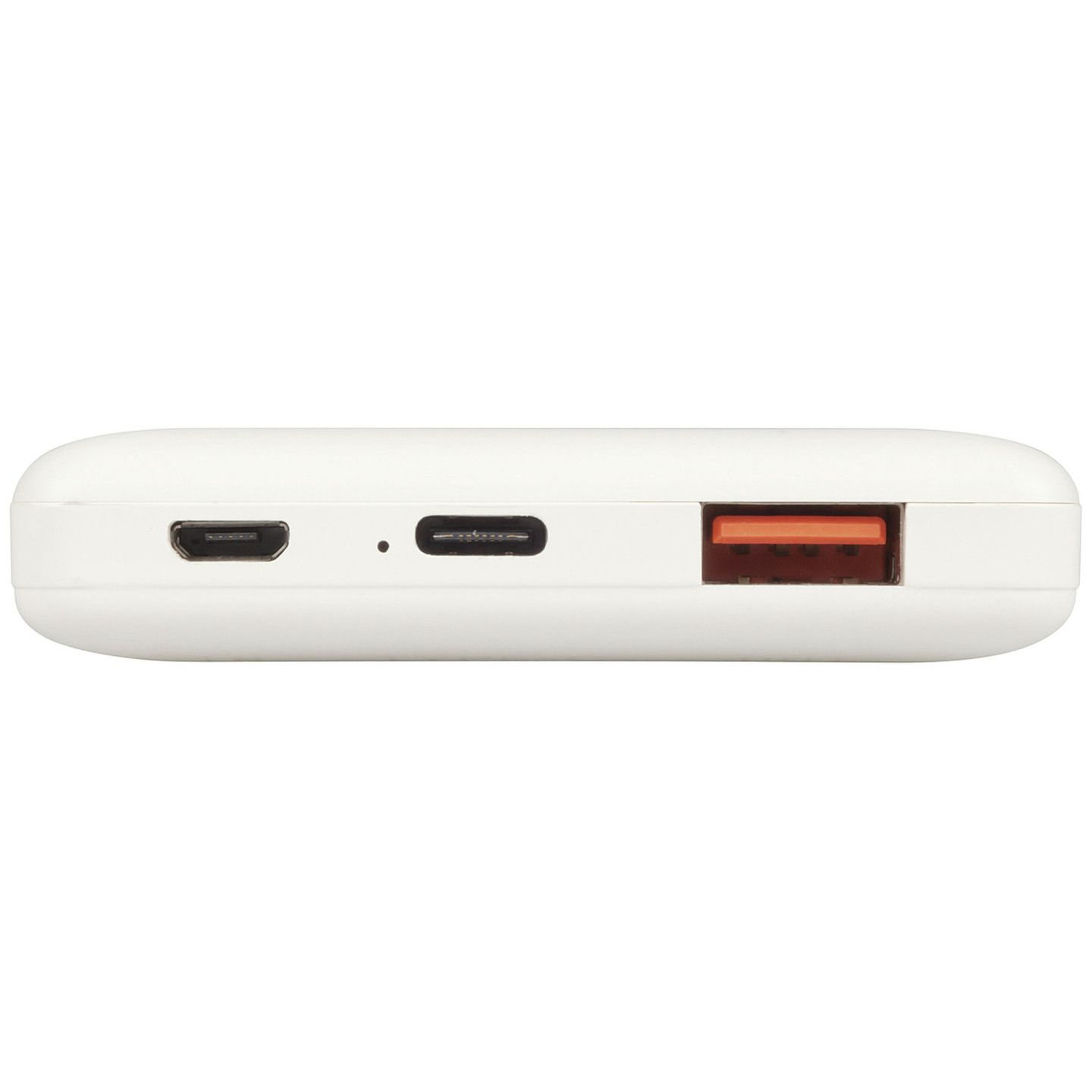 10000mAh Power Bank with USB-C PD and USB-A Ports - White