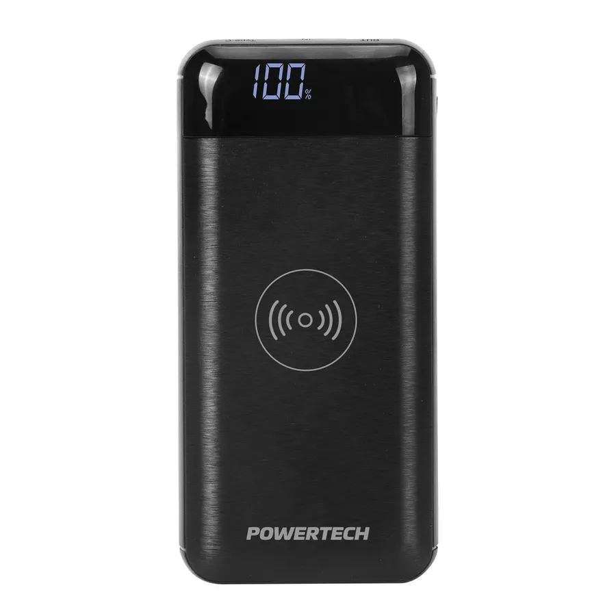 Powertech 20,000mAh Power Bank with 2 x USB and Wireless Charger in
