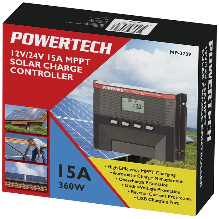 12V/24V 15A MPPT Solar Charge Controller Jaycar Australia