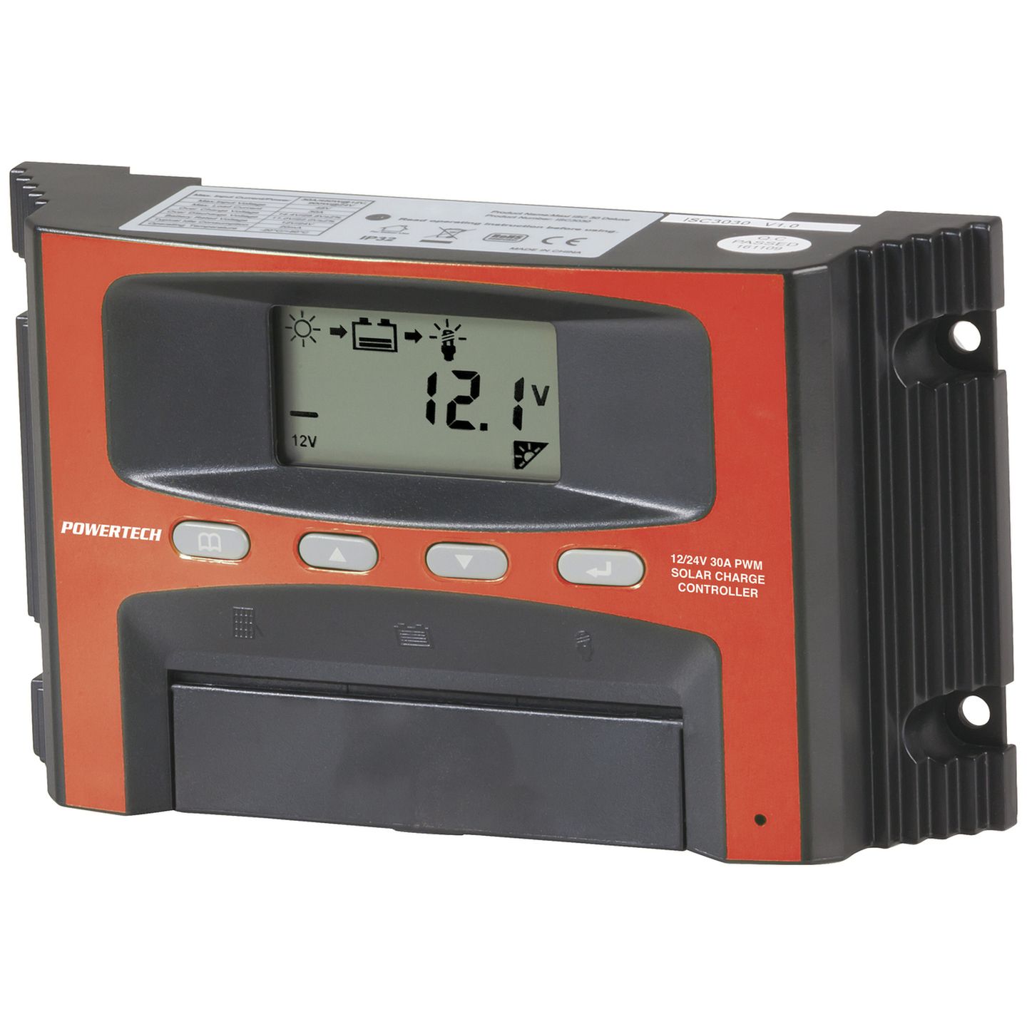 12/24V 30A Solar Charge Controller with LCD Screen