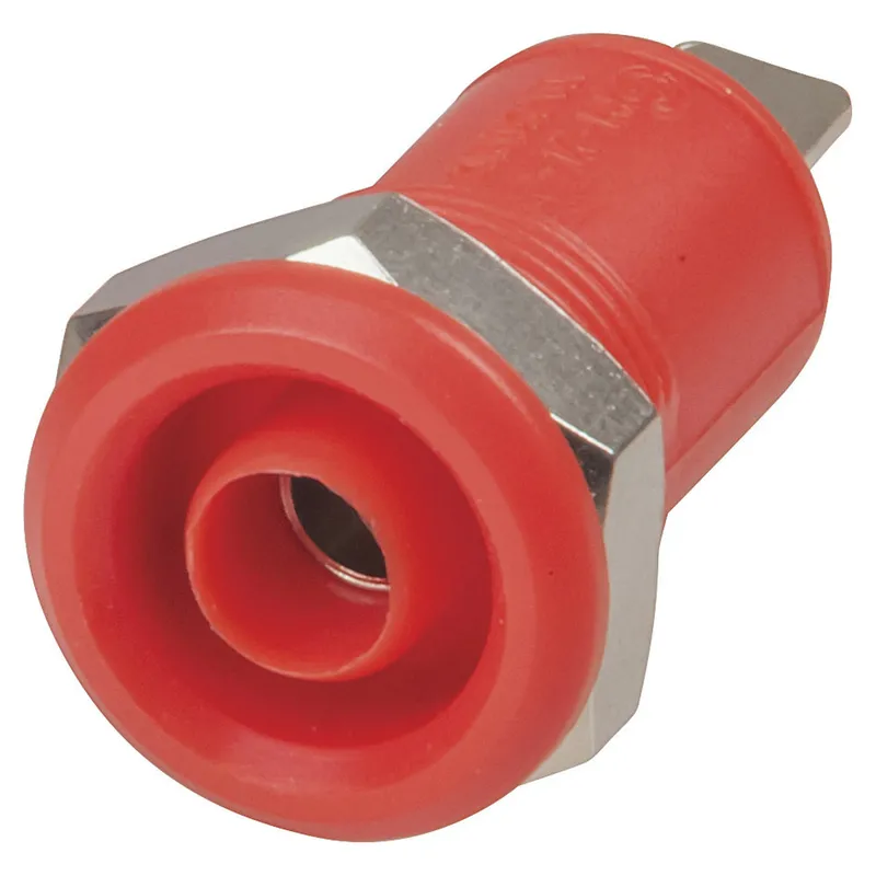 Red 4mm Panel Mount Socket | Jaycar Australia