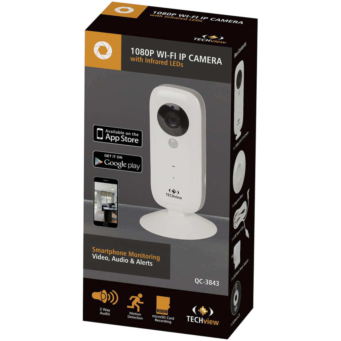 1080p Wi-Fi IP Camera with Recording and IR