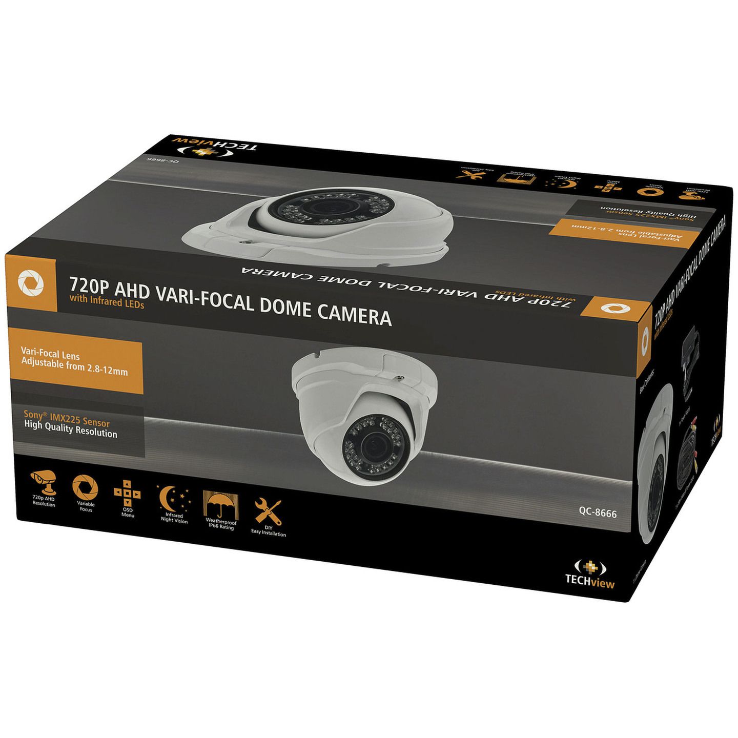 720p AHD Vari-Focal Dome Camera with IR