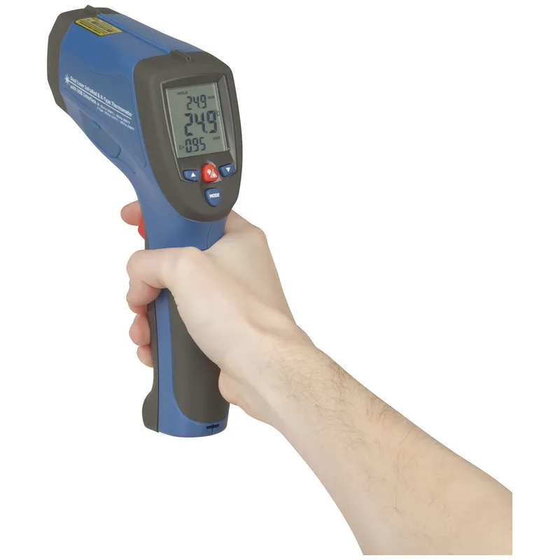 Pro High Temperature NonContact Thermometer with KType Probe Support