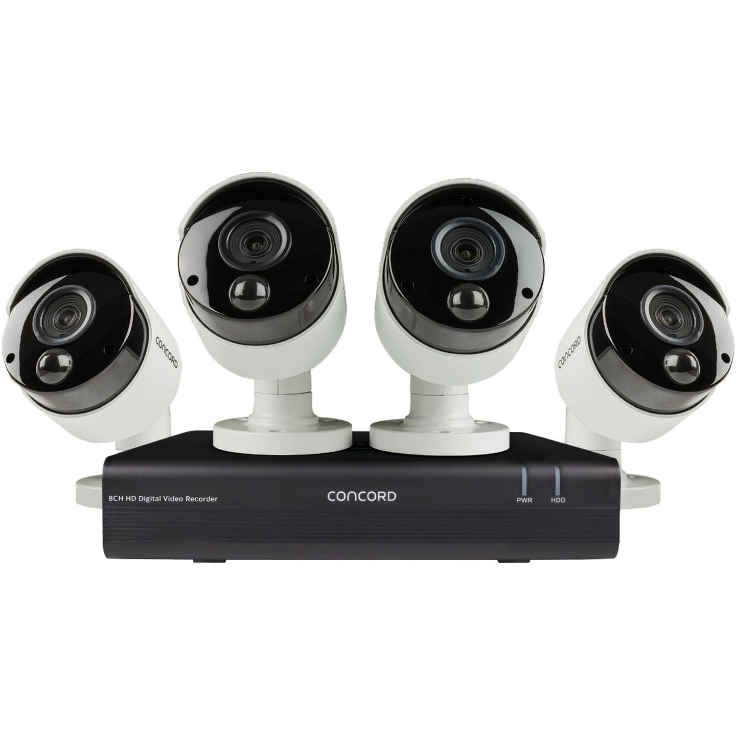 Concord 8CH AHD DVR Kit with 4 x 1080p PIR Bullet Cameras V3