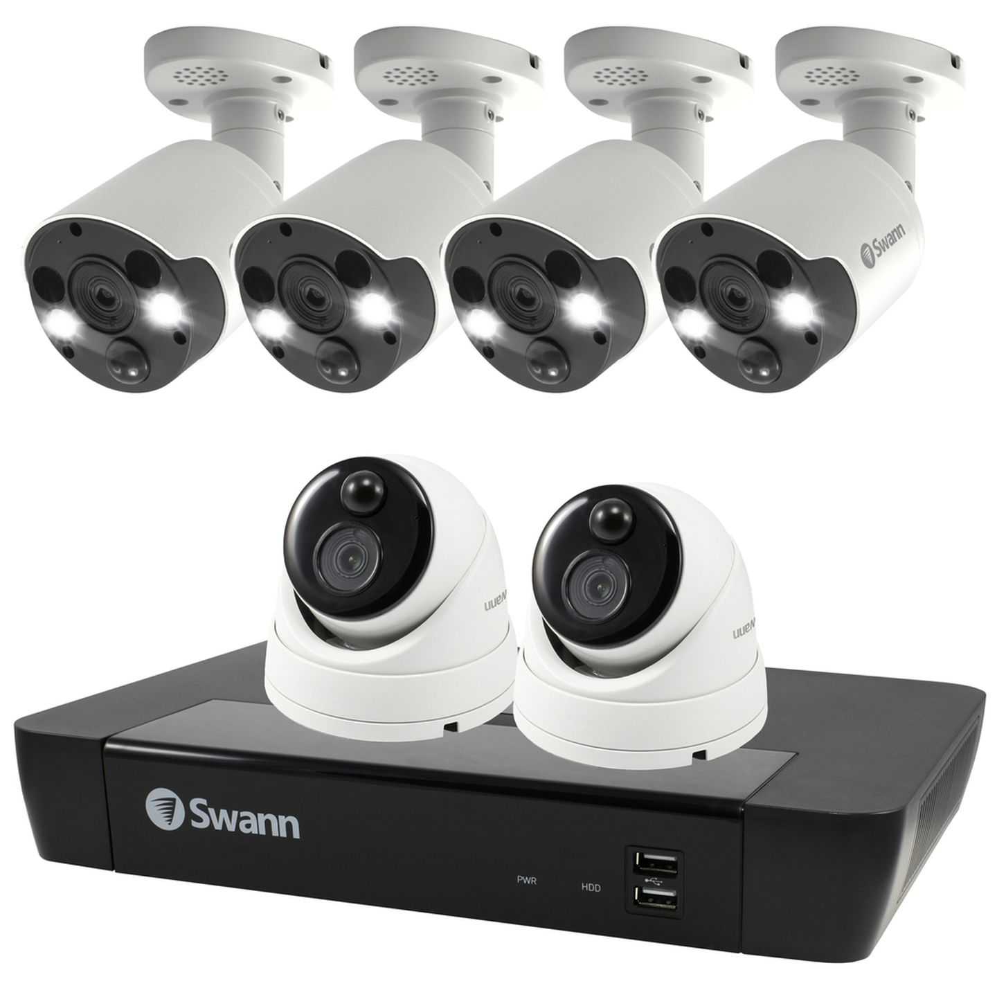 Swann 8CH 4K NVR Kit with 6 x 4K PIR Cameras