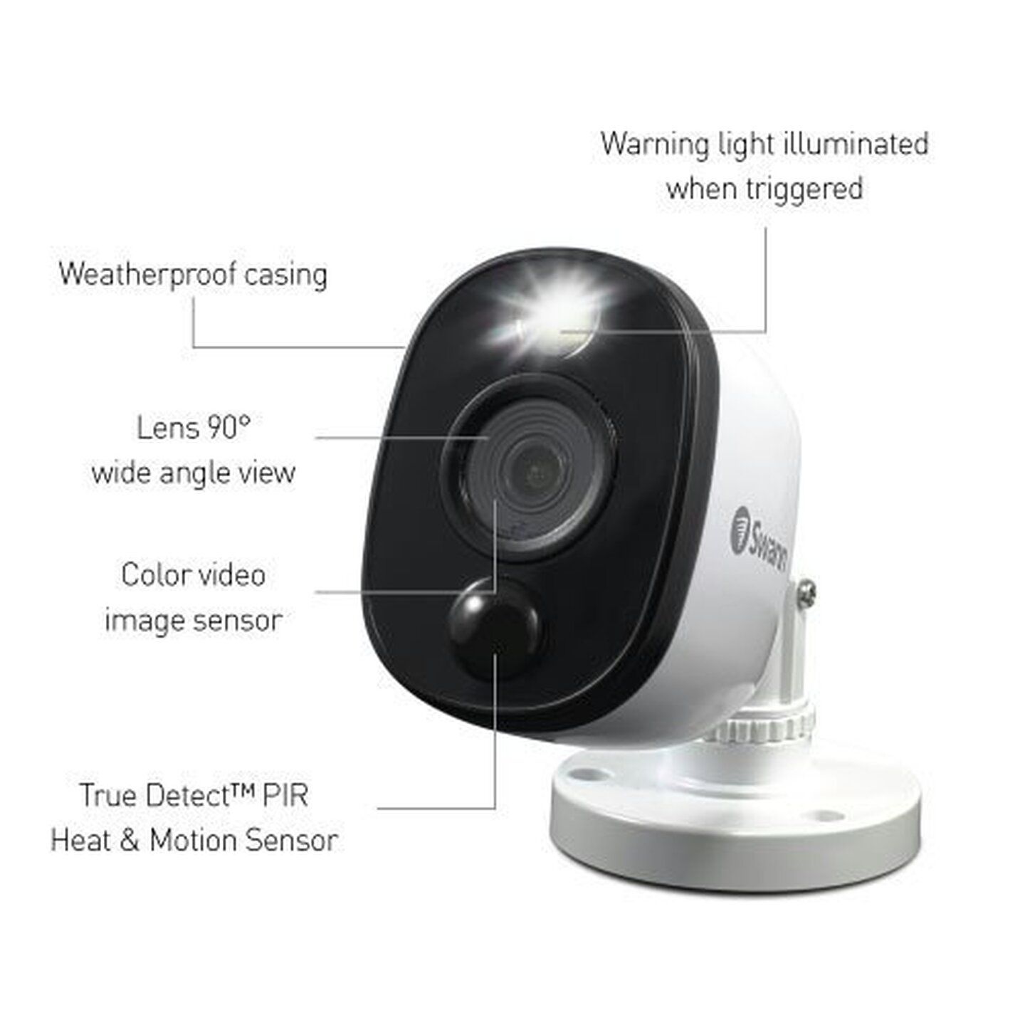 Swann 4CH 1080p DVR Kit with 4 x 1080p PIR Bullet Cameras with Warning Spotlights SWDVK-445804WL