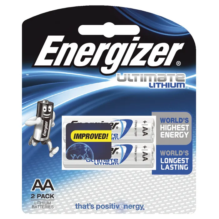 Two Pack 1.5V Energizer L91 AA Lithium Batteries Jaycar New Zealand