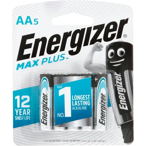 Five Pack 1.5V Energizer Max Plus AA Batteries Jaycar New Zealand