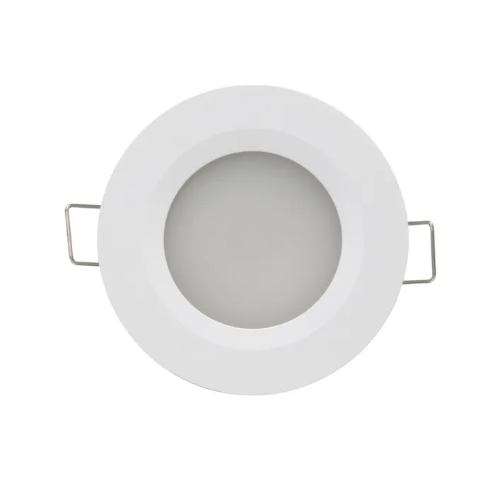 2W 11-16VDC Cool White LED Downlight with Push Button Diffuser White ...