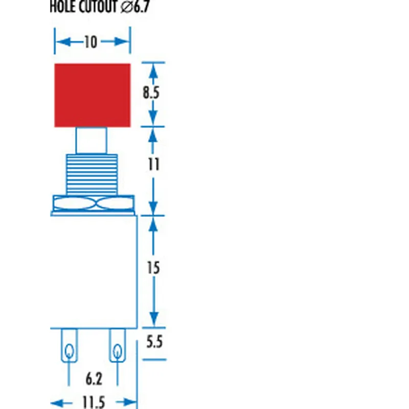 SPST Red Momentary Round Pushbutton Jaycar New Zealand