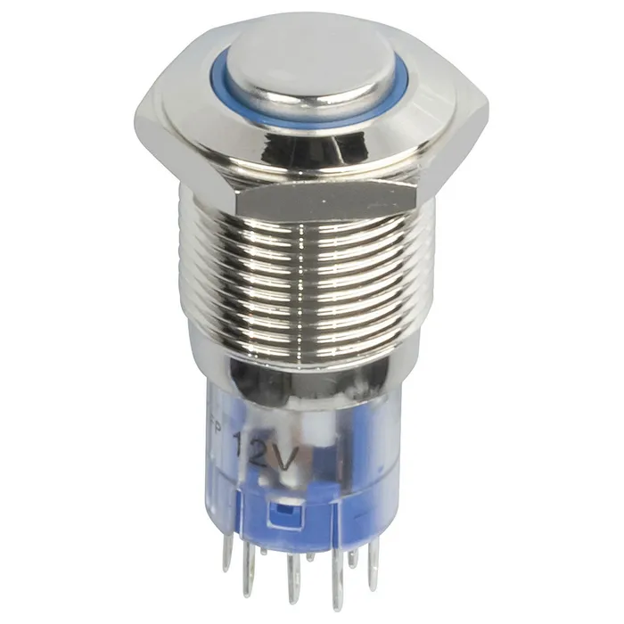 IP67 Rated Illuminated Pushbutton Switch Blue | Jaycar Australia