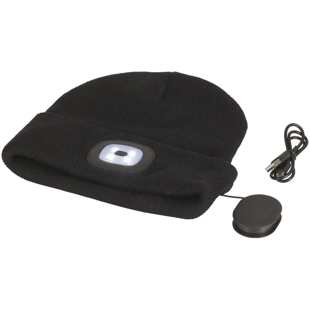 Black Beanie with Bluetooth® Speakers and LED Torch Jaycar New Zealand
