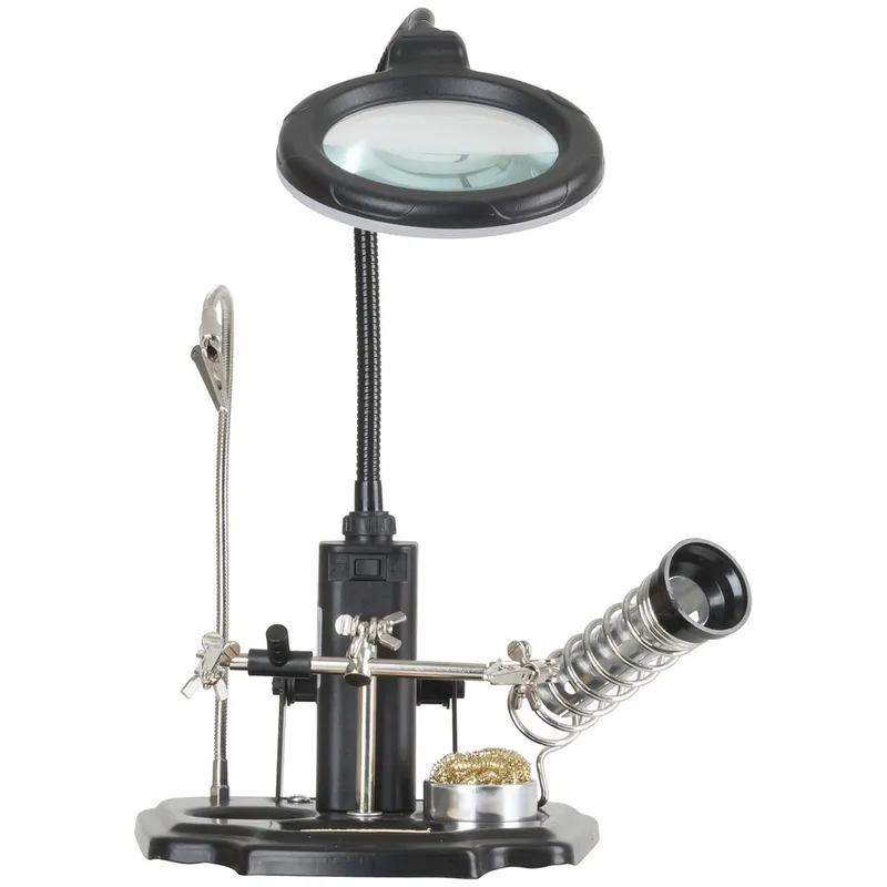 LED Magnifying lamp with third hand Jaycar Australia