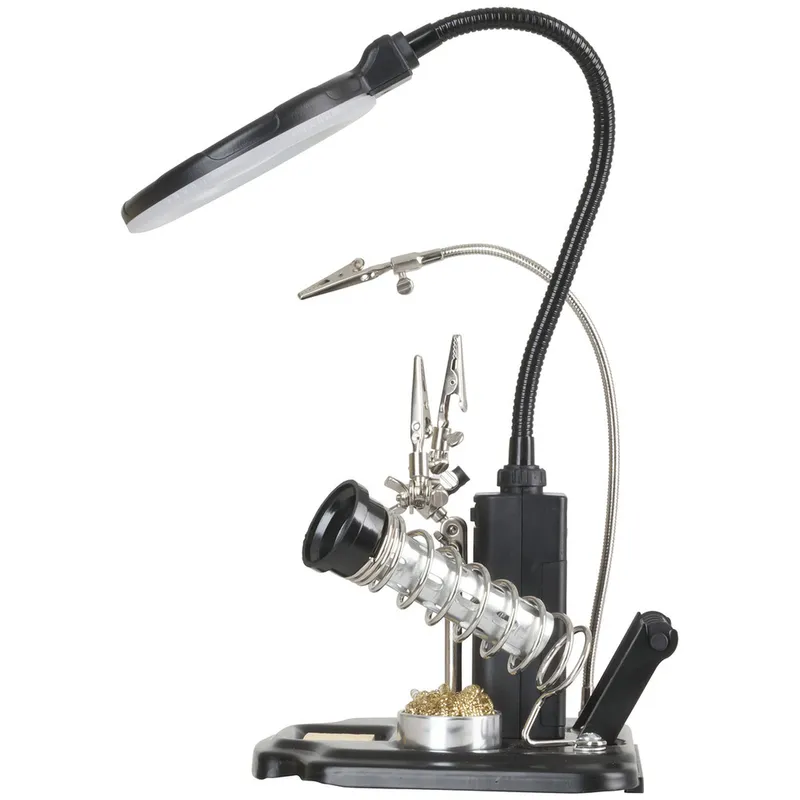 LED Magnifying lamp with third hand Jaycar Australia