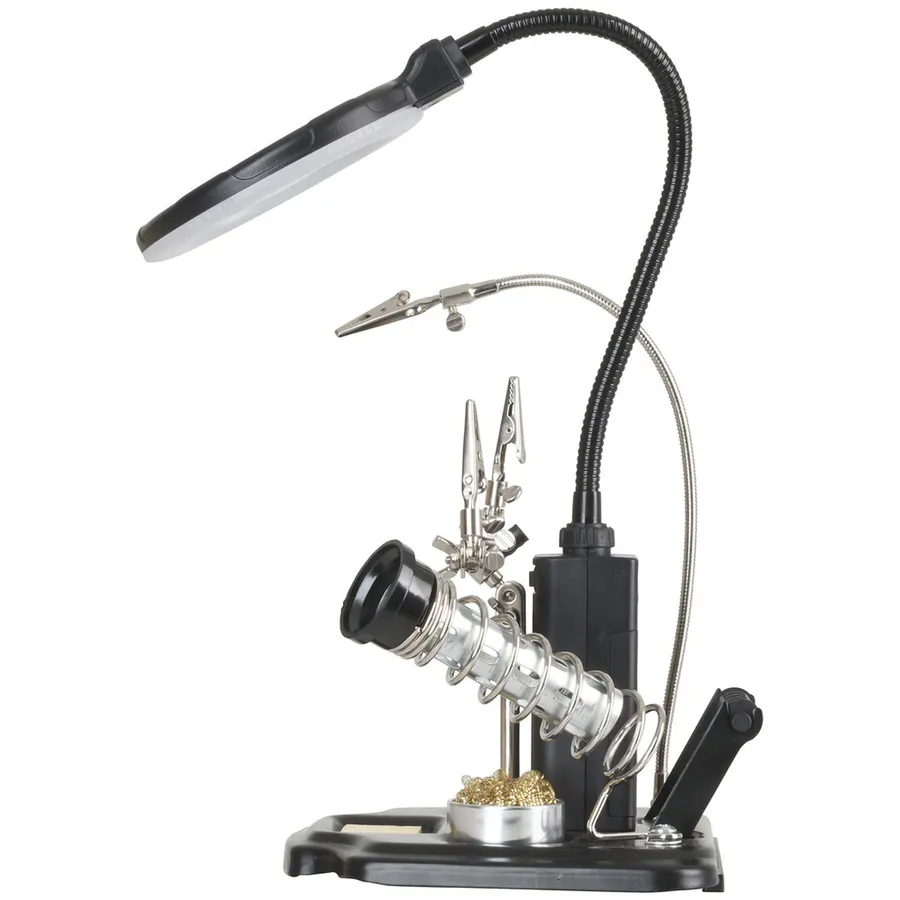 LED Magnifying lamp with third hand Jaycar Australia