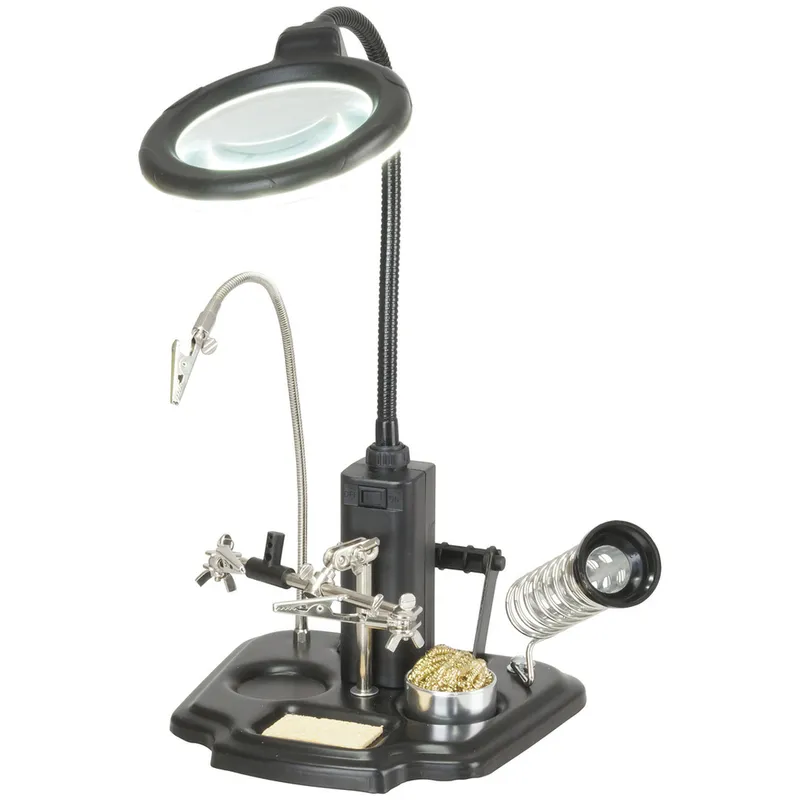LED Magnifying lamp with third hand Jaycar Australia