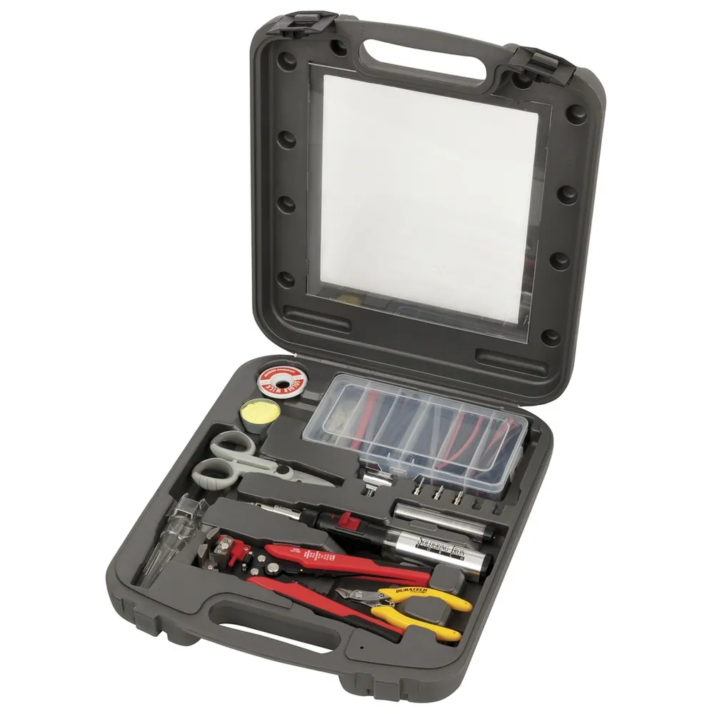 Pro Soldering Gas Kit with Wire Strippers/Cutters/Heatshrink Jaycar