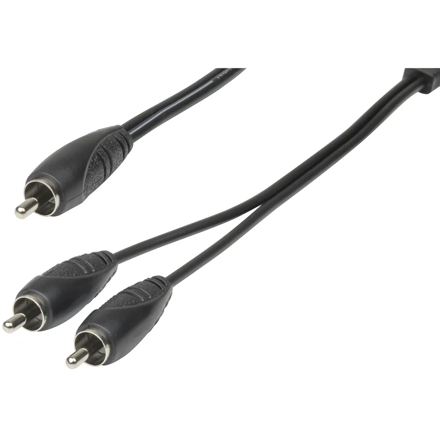 RCA Plug to 2 x RCA Plugs Audio Cable 1.5m Jaycar New Zealand
