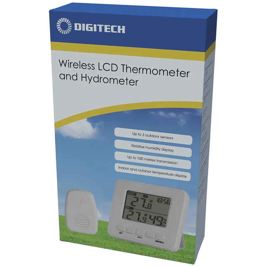 Wireless In and Out Thermometer and Hygrometer Jaycar Australia