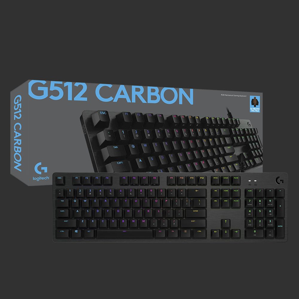 Logitech G512 Carbon LIGHTSYNC RGB Mechanical Gaming Keyboard With GX Logitech G512 Carbon LIGHTSYNC RGB Mechanical Gaming Keyboard With GX