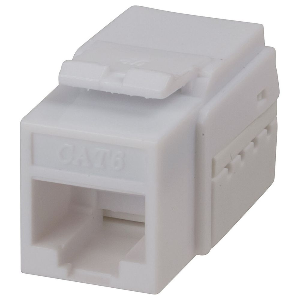 RJ45 Cat 6 Keystone Socket - White | Jaycar Australia
